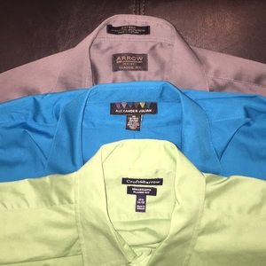 ON SALE 3 Button-up Dress Shirts